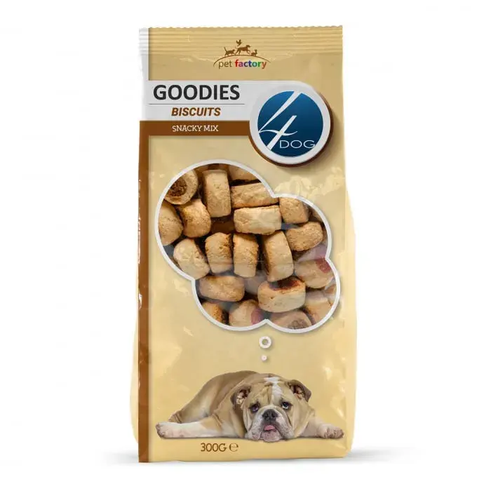 Recompense pentru caini 4Dog Goodies Biscuits Snacky Mix 300 gr
