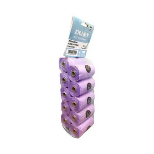 Pungi igienice pentru caini, Enjoy Fesh Scent Ultra Strong, set 10 role x 20 buc.