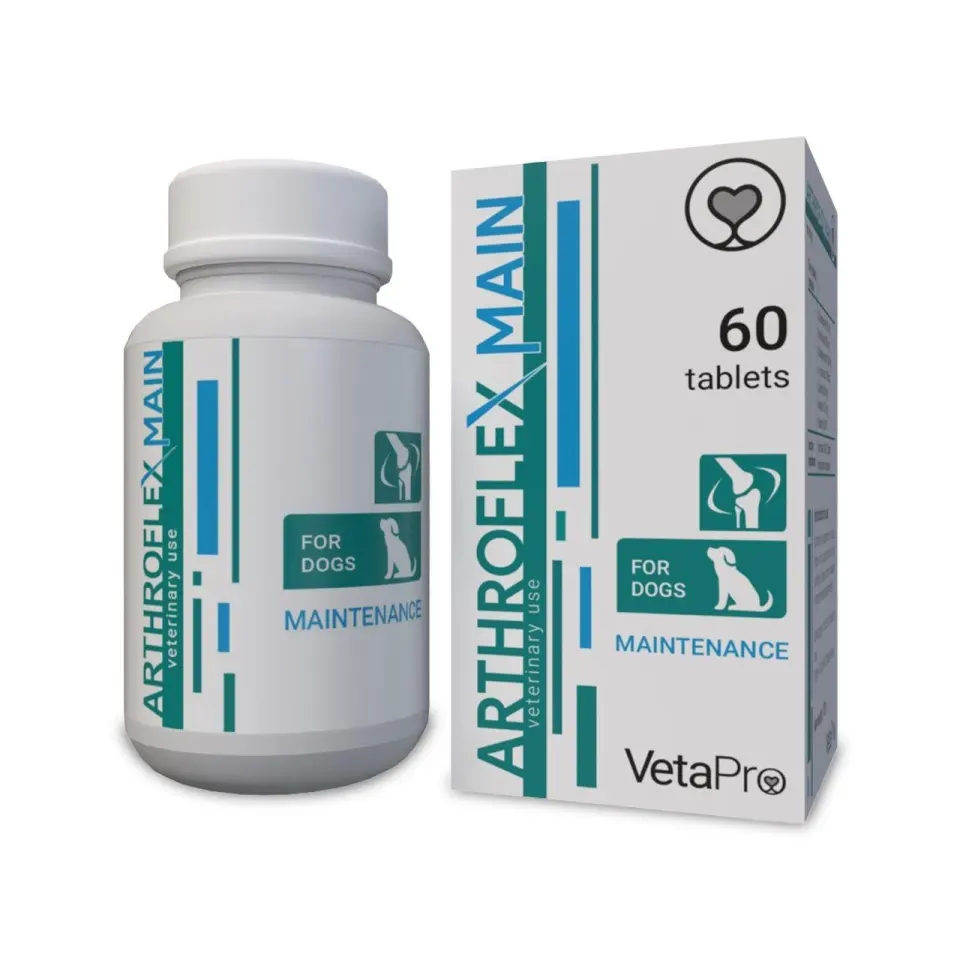 Vetapro Arthroflex-main Faza 2, Suport Articulatii si Cartilaje Caini, 60 tablete