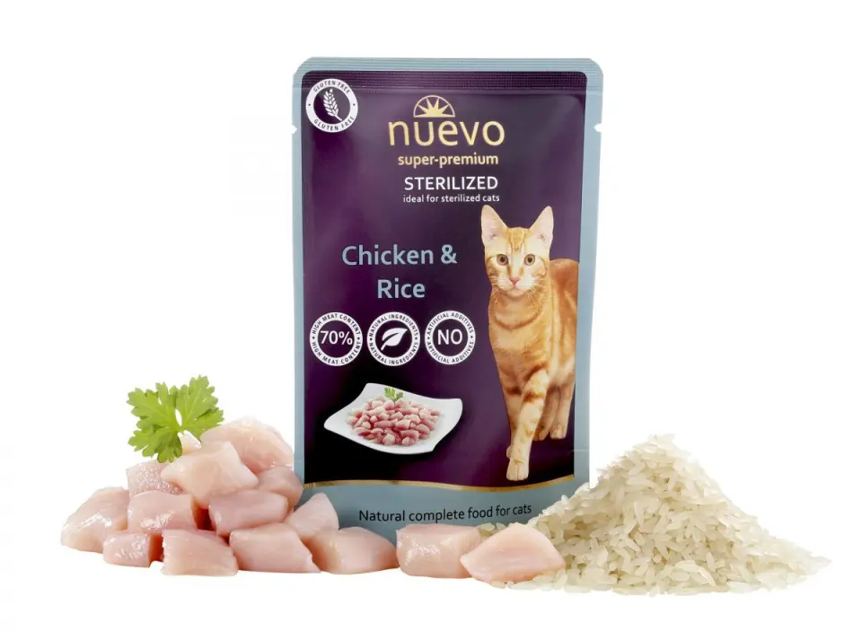 Nuevo Plic Sterilized Pui si Orez 85g