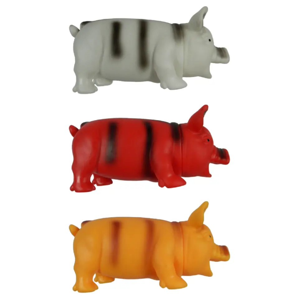 Jucarie porc vinil mix color 20 cm