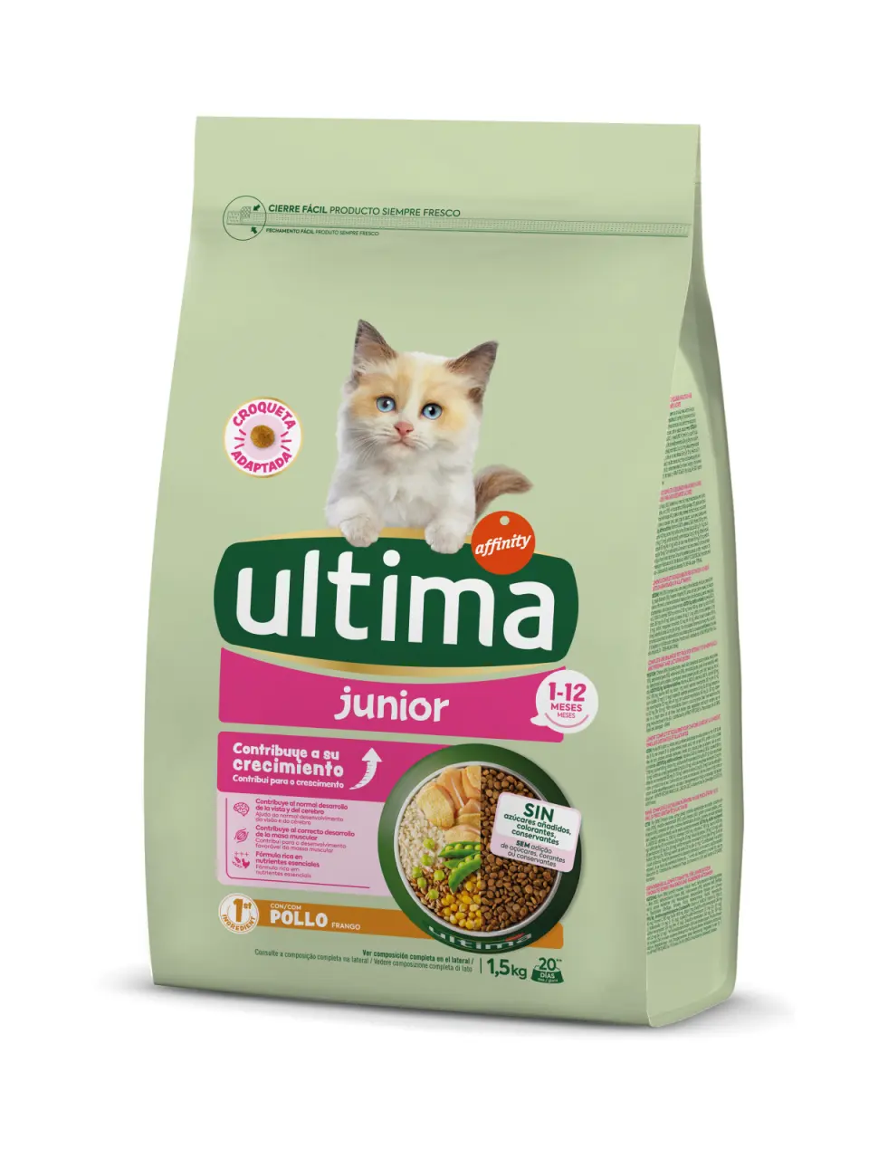 Hrana uscata pisici, Ultima Cat, Junior Pui, 1.5 kg