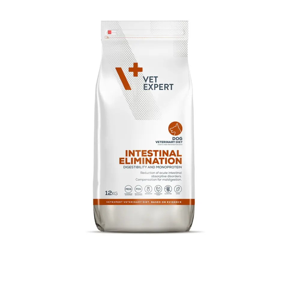 Hrana dietetica pentru caini cu afectiuni intestinale Vet Expert Intestinal Elimination Dog, 12 kg