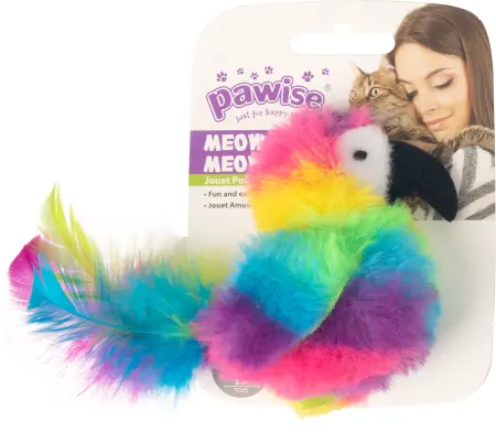 Pawise Cat Toy Rainbow Bird pentru Pisici
