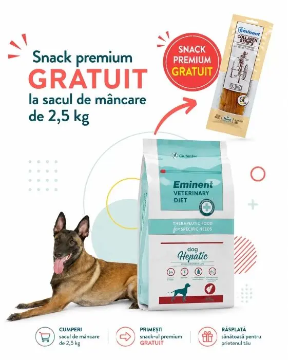 Dieta veterinara caini, Eminent Veterinary Diet Dog, Hepatic, 2.5 kg