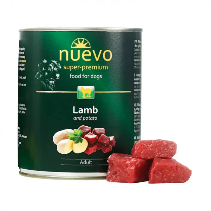 Conserva pentru caini Nuevo cu miel cartofi 800 gr
