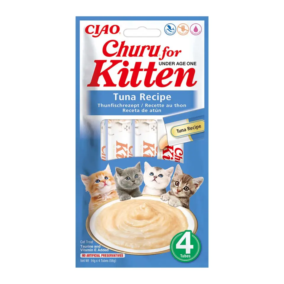 Churu Recompensa Cremoasa Kitten cu Ton