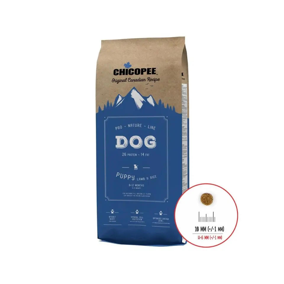 Hrana Uscata Caini, Chicopee Pro Nature Line, Puppy, Lamb & Rice, 20 kg