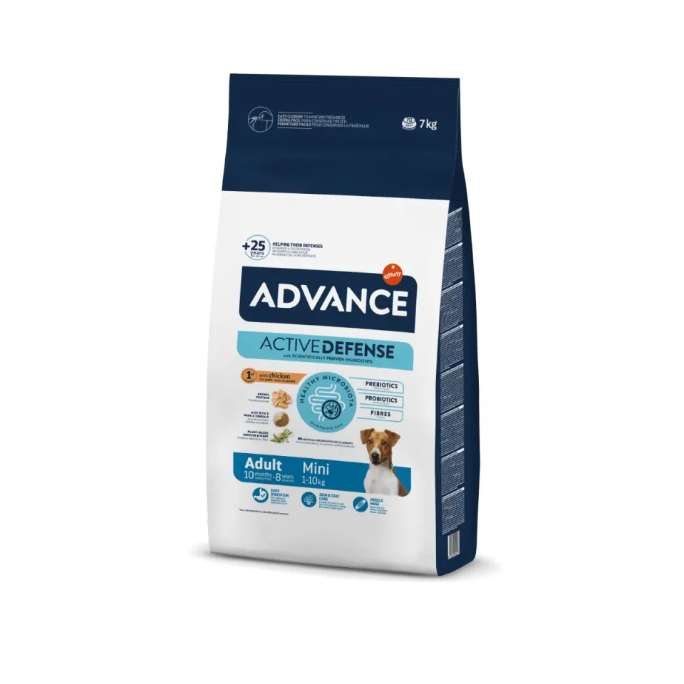 ADVANCE Mini Adult, XS-S, Pui, hrană uscată câini, 7kg