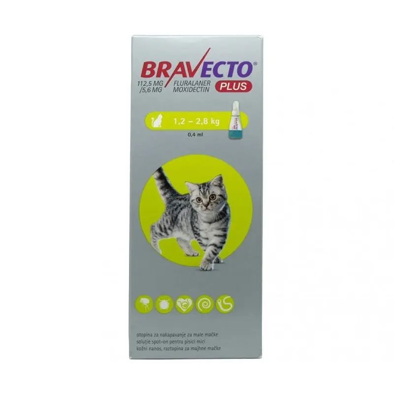 Bravecto Plus Pisica, 1 pipeta