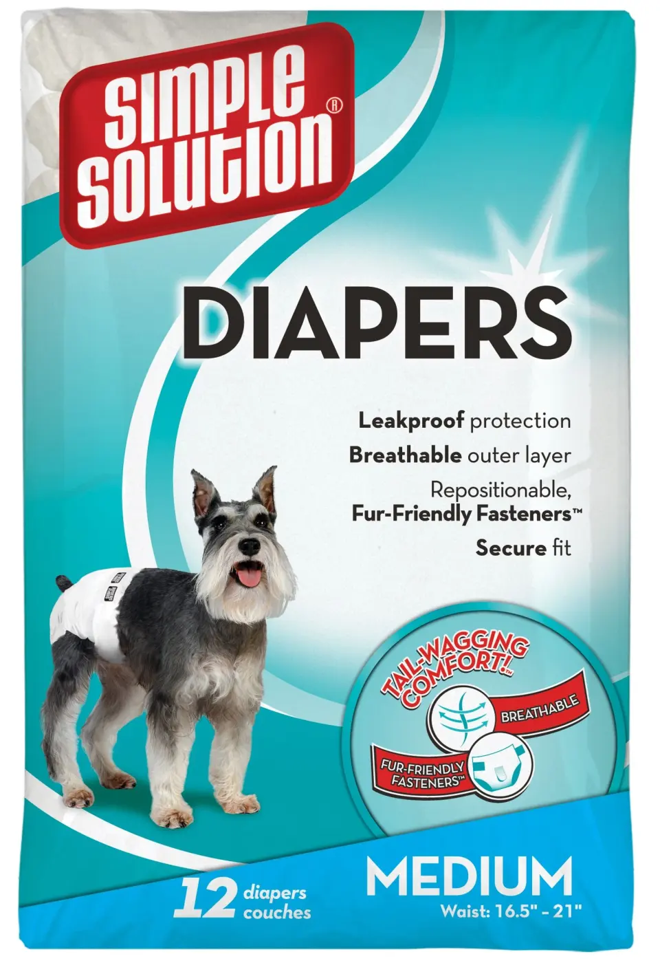Simple Solution Scutece Pampers M, 12 buc