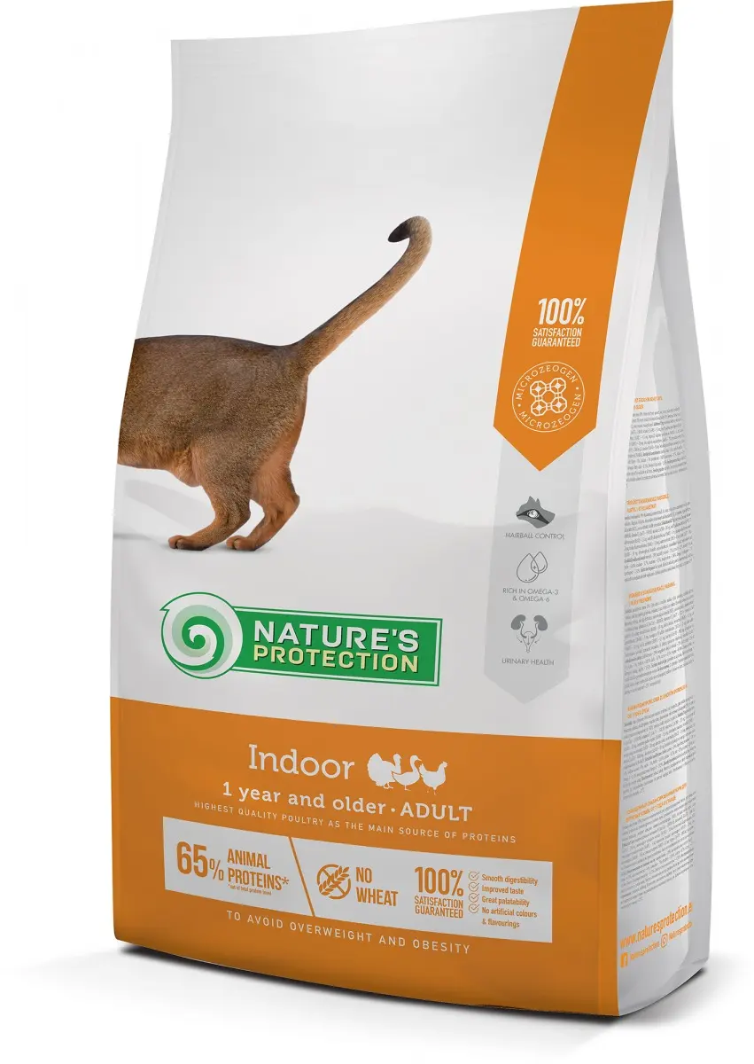 Nature's Protection Indoor, pui, hrana uscata pentru pisici de apartament, 2 kg
