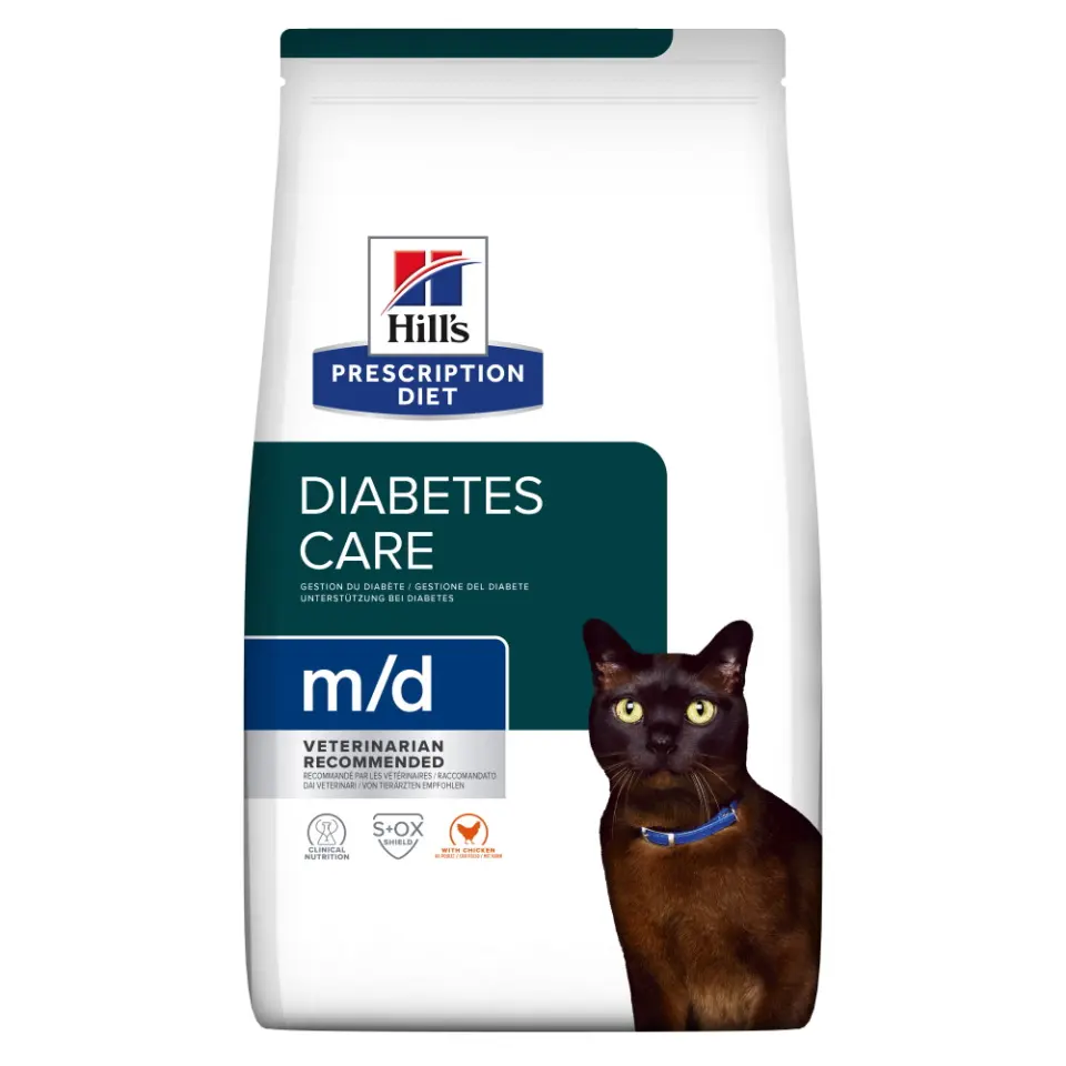 Hills PRESCRIPTION DIET Feline m/d, hrană pentru pisici cu diabet: 1.5 kg, control glicemic