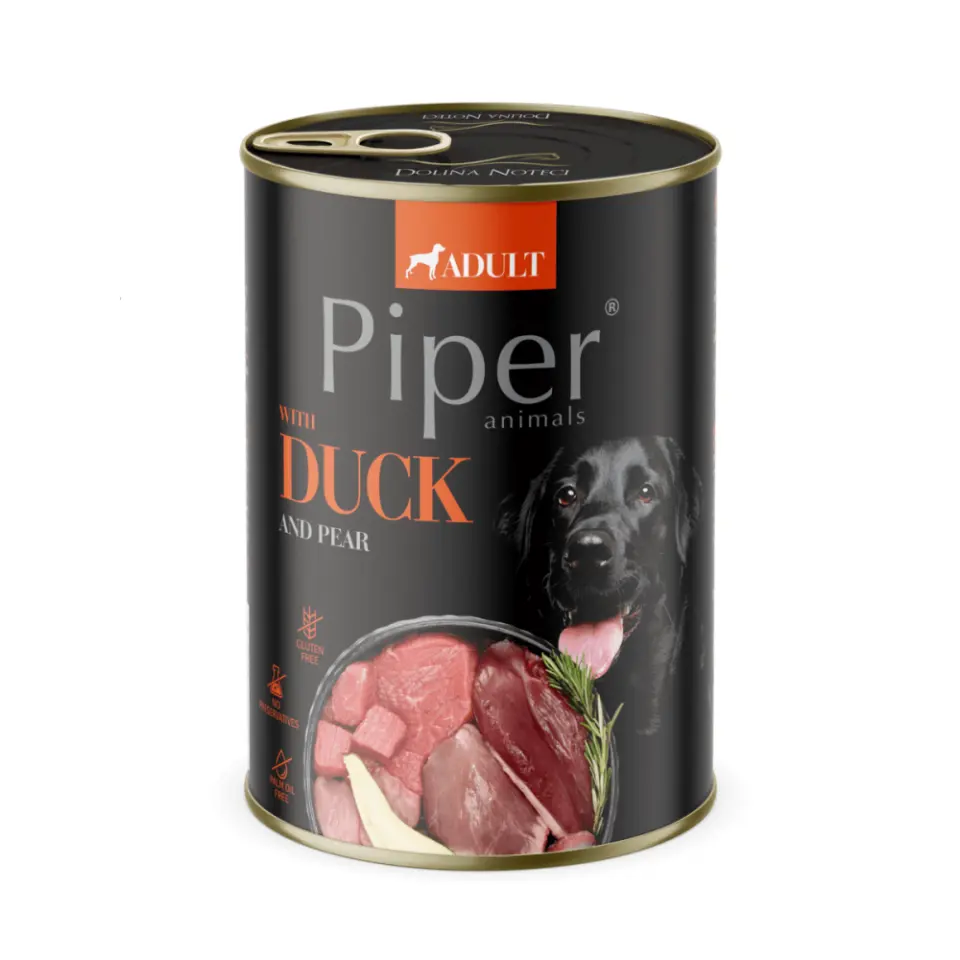 Piper Adult Dog, Carne de Rata si Pere, 400 g