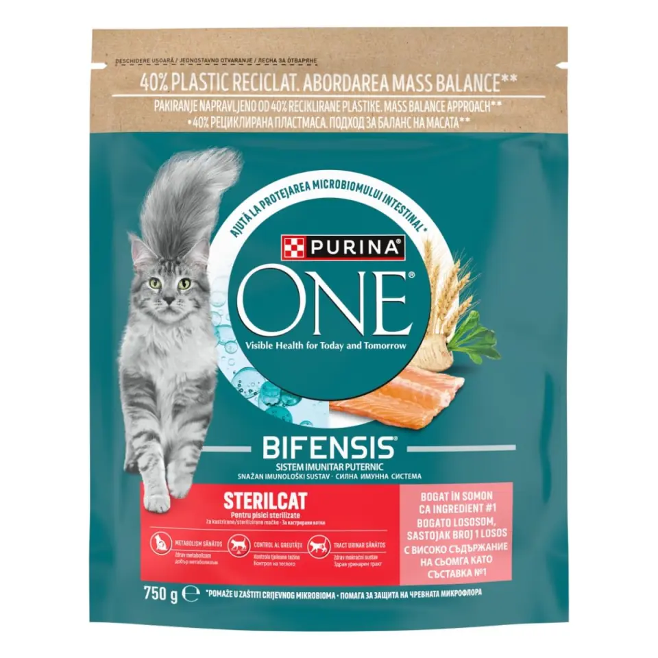 PURINA ONE Sterilcat, Vita si Grau, hrana uscata pentru pisici, 750 g