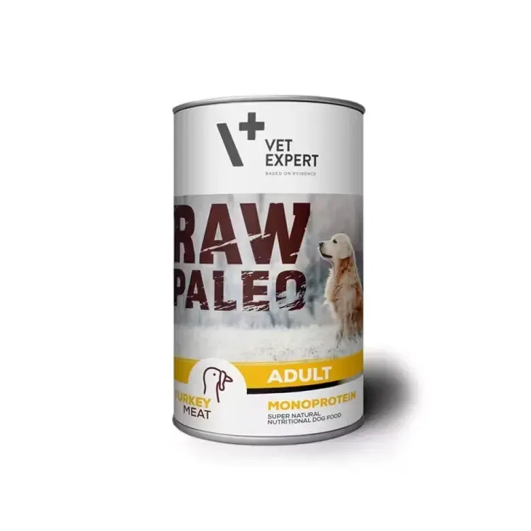 Conserva pentru caini Raw Paleo Adult cu curcan 400 gr