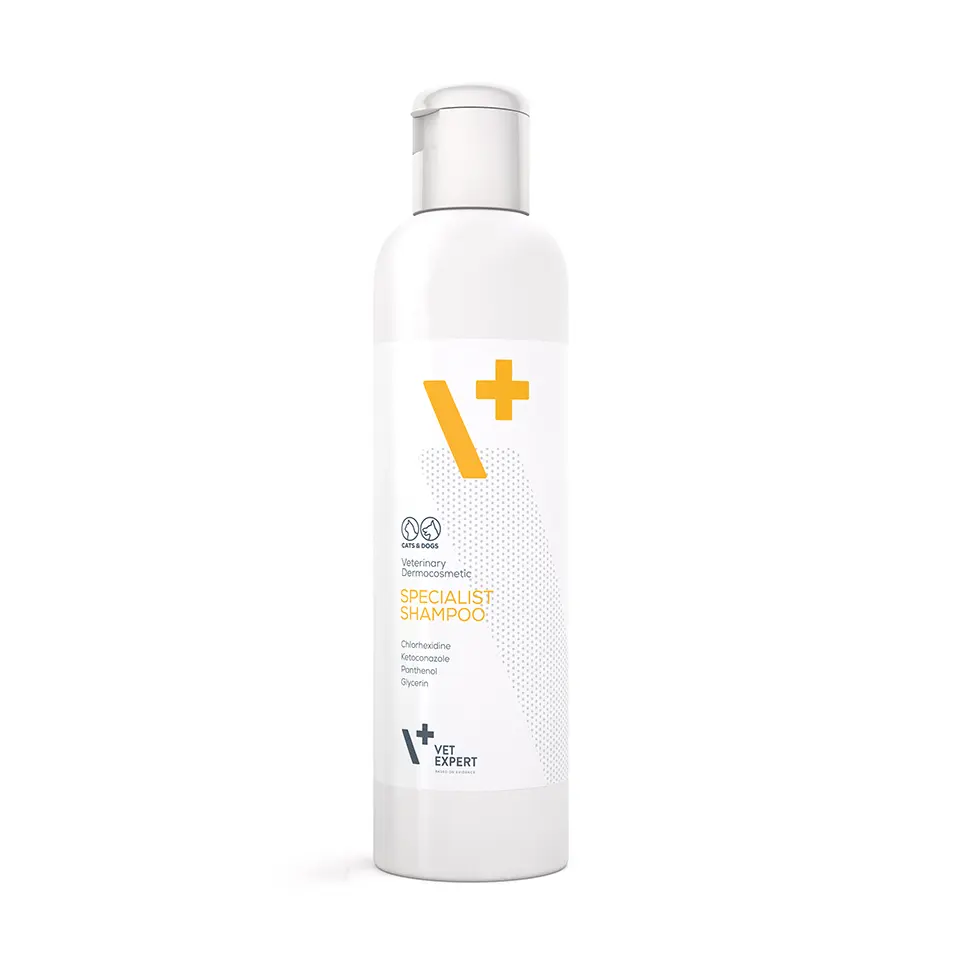 Sampon dermatocosmetic pentru caini si pisici predispusi la dermatite bacteriene sau fungice Vet Expert Specialist, 250 ml