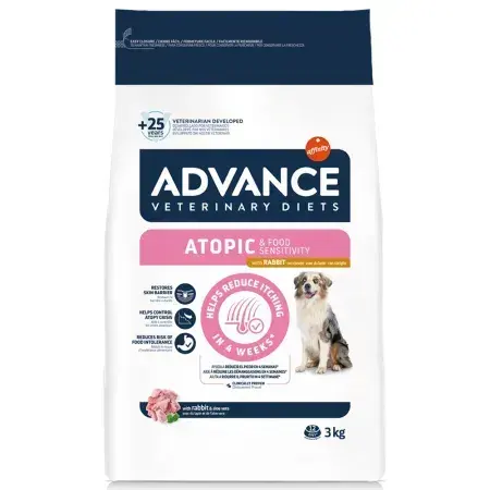 Hrana dietetica pentru caini Advance Veterinary Diets Atopic Derma Care cu iepure 3 kg