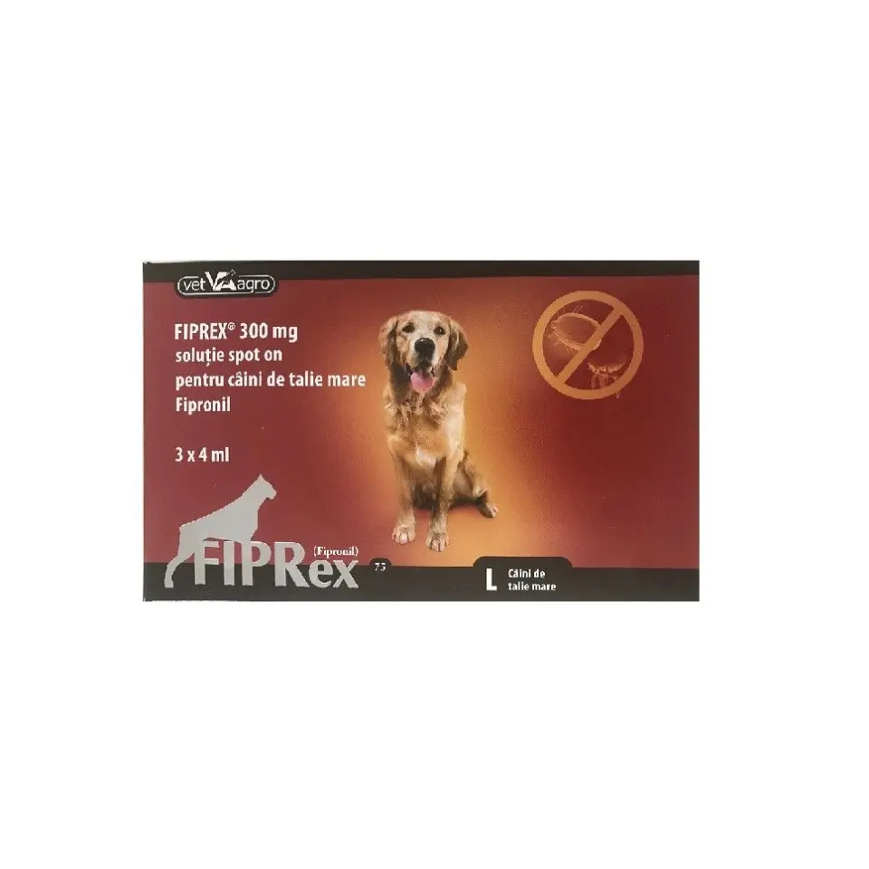 FIPRex 75 L, solutie antiparazitara externa caini talie mare (20-40 kg), 1 pipeta