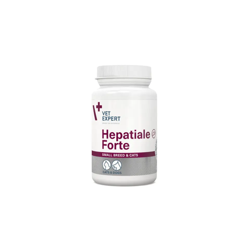VET EXPERT Hepatiale Forte Small Breed & Cats, supliment sistem hepatic câini, capsule