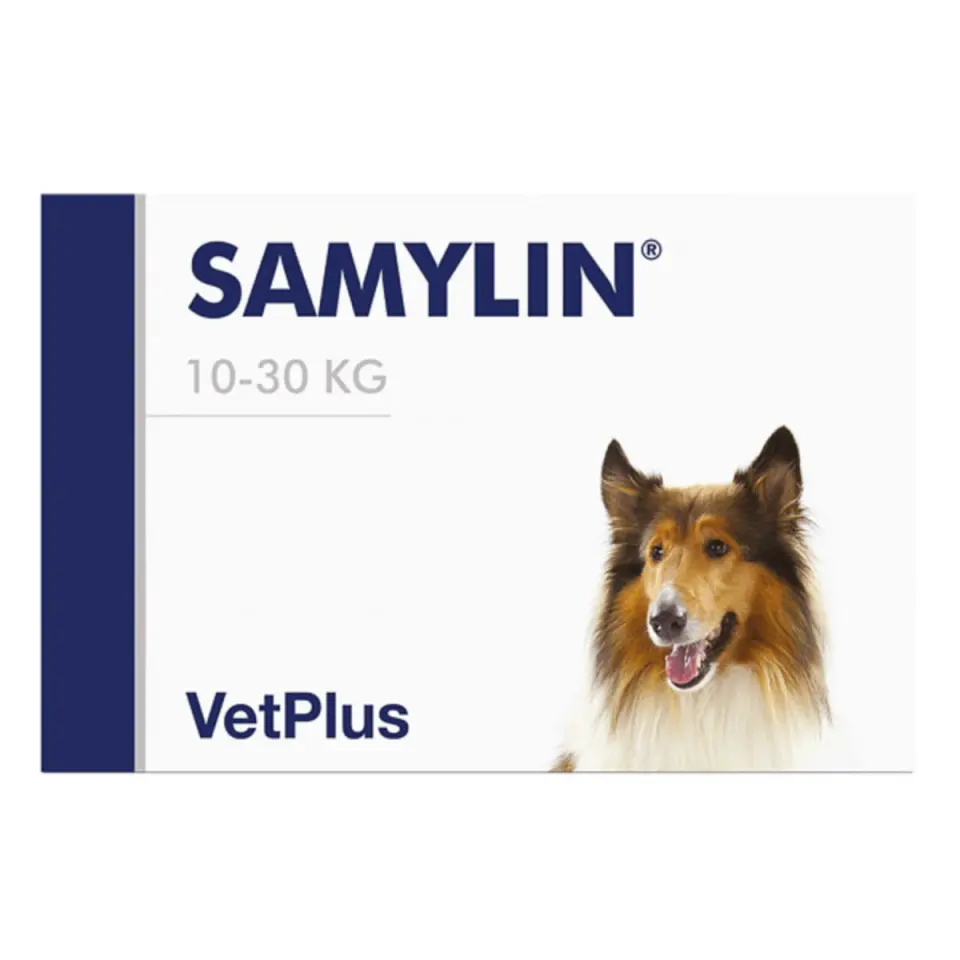VETPLUS Samylin Medium Breed, supliment sistem hepatic câini, comprimate