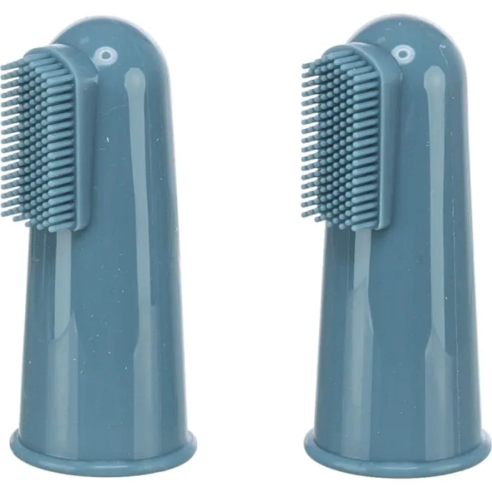 Set 2 periute de dinti tip degetar din siIlicon Trixie 6 cm