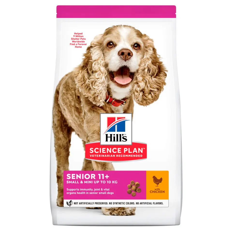 HILLS SP CANINE SENIOR S&M CHK, hrana uscata pentru caini de talie mica, seniori, 1.5 KG