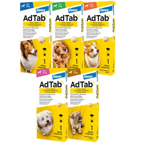 AdTab Dog tableta antiparazitara - 11-kg-22-kg-450-mg