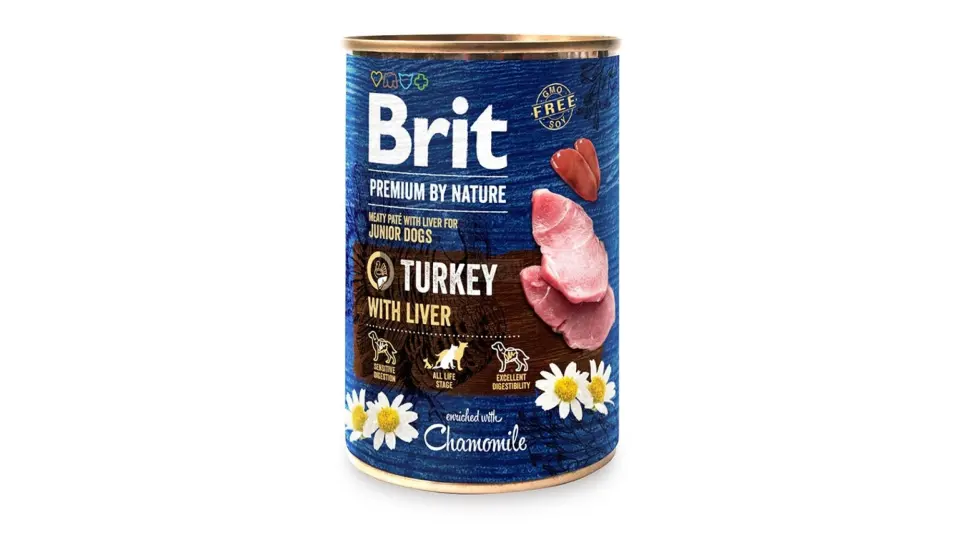 Brit Premium By Nature Turkey With Liver Conserva, Pachet 6 X 400 Gr