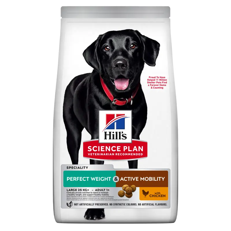 Hrana uscata caini, Hill's Science Plan Canine Adult Perfect Weight & Active Mobility Large Breed Chicken, 12 kg