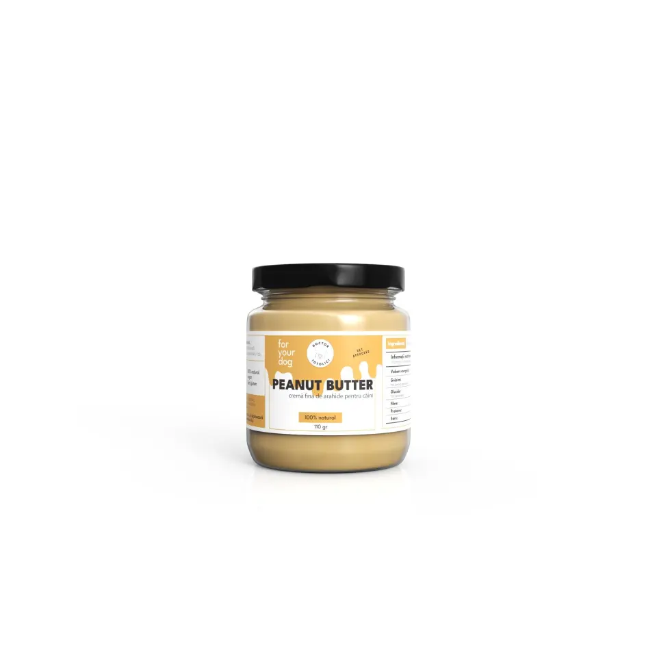 Unt de arahide pentru caini Doctor Totolici, 110 g