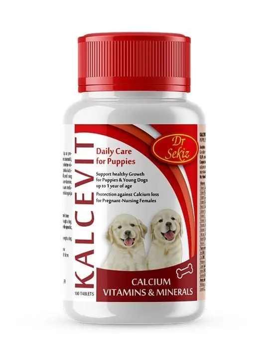 Supliment alimentar, Caini, Kalcevit, 100 tablete/ 120 g