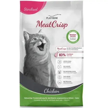 Hrana uscata pentru pisici Platinum MeatCrisp cu peste 1,5 kg