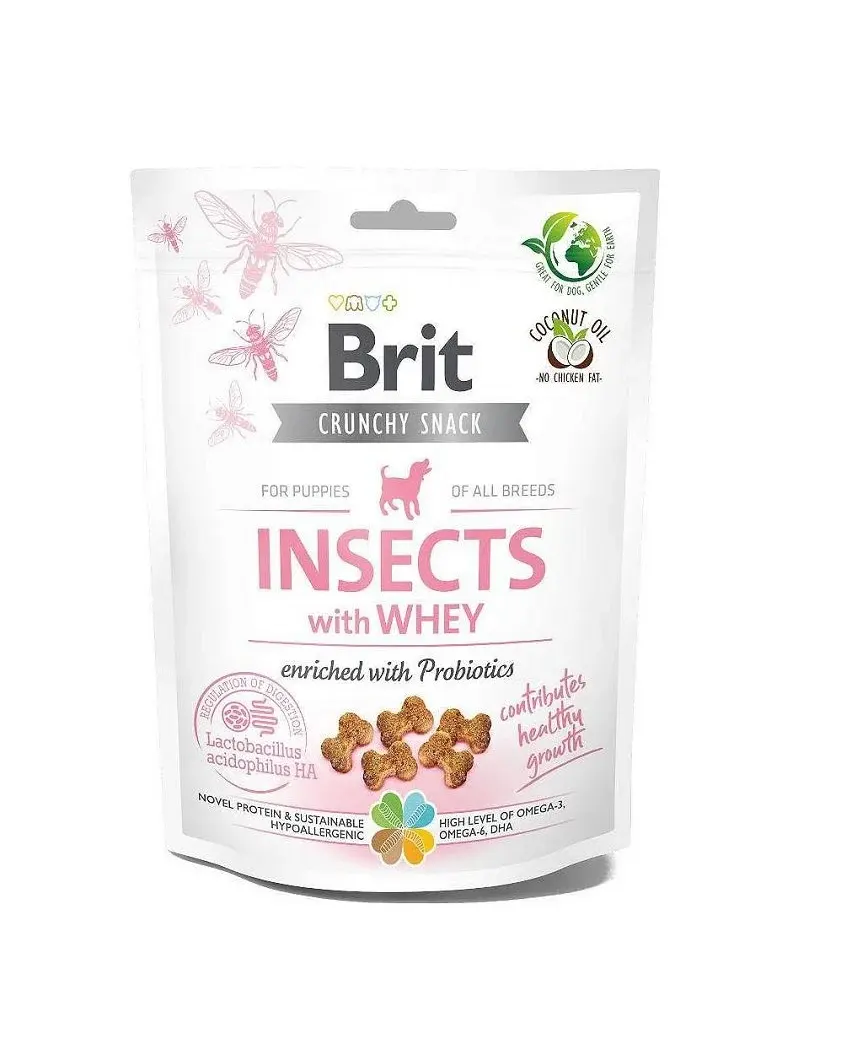 Recompense pentru caini Brit Care Puppy Insect 200 gr
