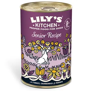 Lilys Kitchen for Dogs Senior Recipe with Turkey, Cranberries and Parsnips, Pachet 3 X 400 g
