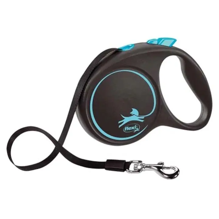 Lesa caini, Flexi, pana la 15 kg, S, 5 m, albastru