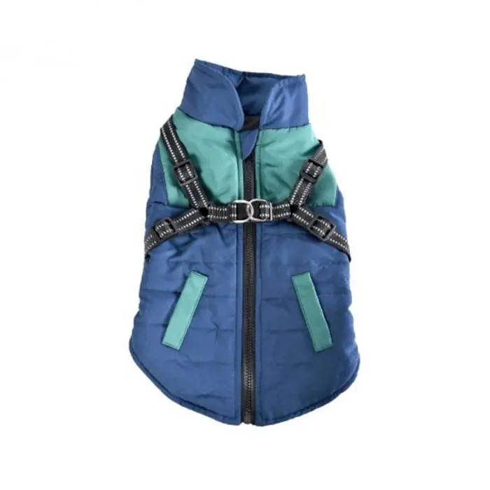 Hainuta caini 4Dog Deluxe Harness Blue 45 cm