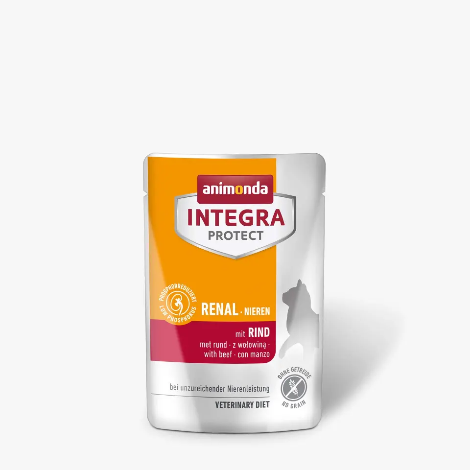 Hrana umeda pentru pisici, Integra Protect Renal, cu vita, Pachet 24 X 85 gr