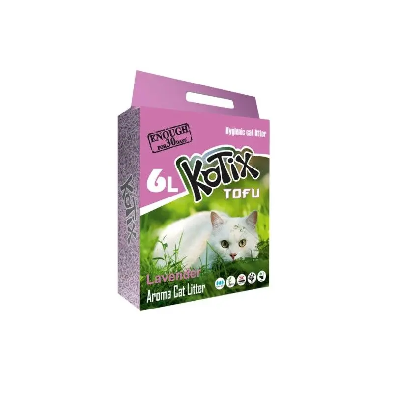 Asternut igienic pentru pisici TOFU Kotix Lavanda 6 L/ 2.5 kg