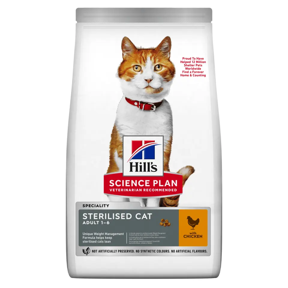 HILL'S SCIENCE PLAN Adult Sterilised, Pui, hrană uscată pisici sterilizate, 15kg