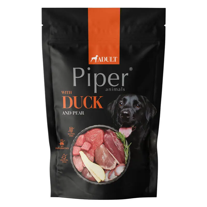 Hrana umedă pentru câini PIPER, rață și pere, 500g