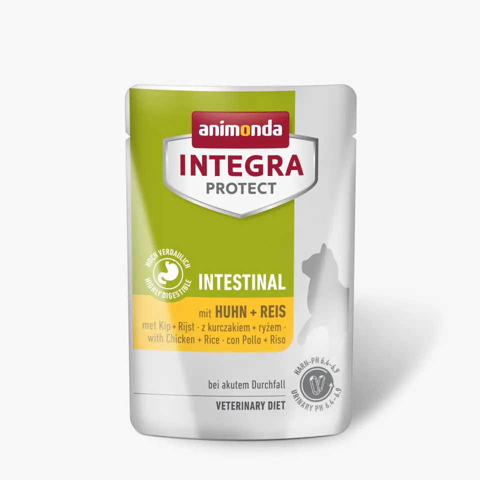 Hrana umeda pentru pisici, Integra Protect Intestinal, cu pui si orez, 1 X 85 gr