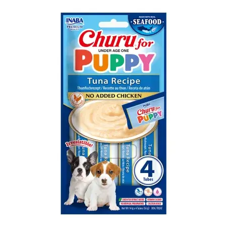 Churu Puppy Recompensa Cremoasa cu Ton pentru Catei, 4 X 14g