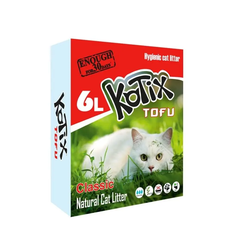 Asternut igienic pentru pisici TOFU Kotix Classic 6 L/ 2.5 kg