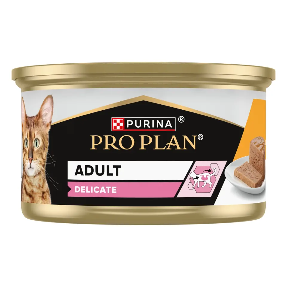 Hrana umeda pisici, ​Purina Pro Plan Adult Cat Delicate, Pui, 85 g