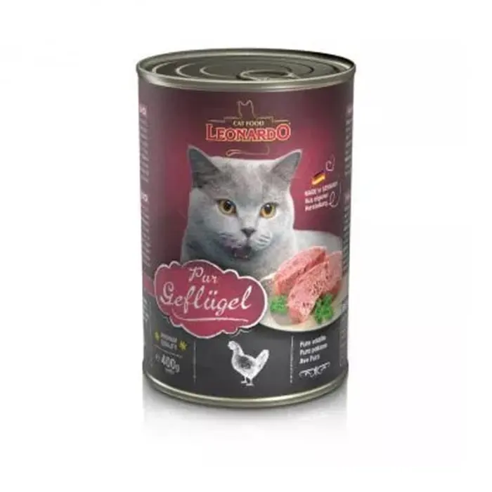 Conserva pentru pisici Leonardo cu pui 400 gr