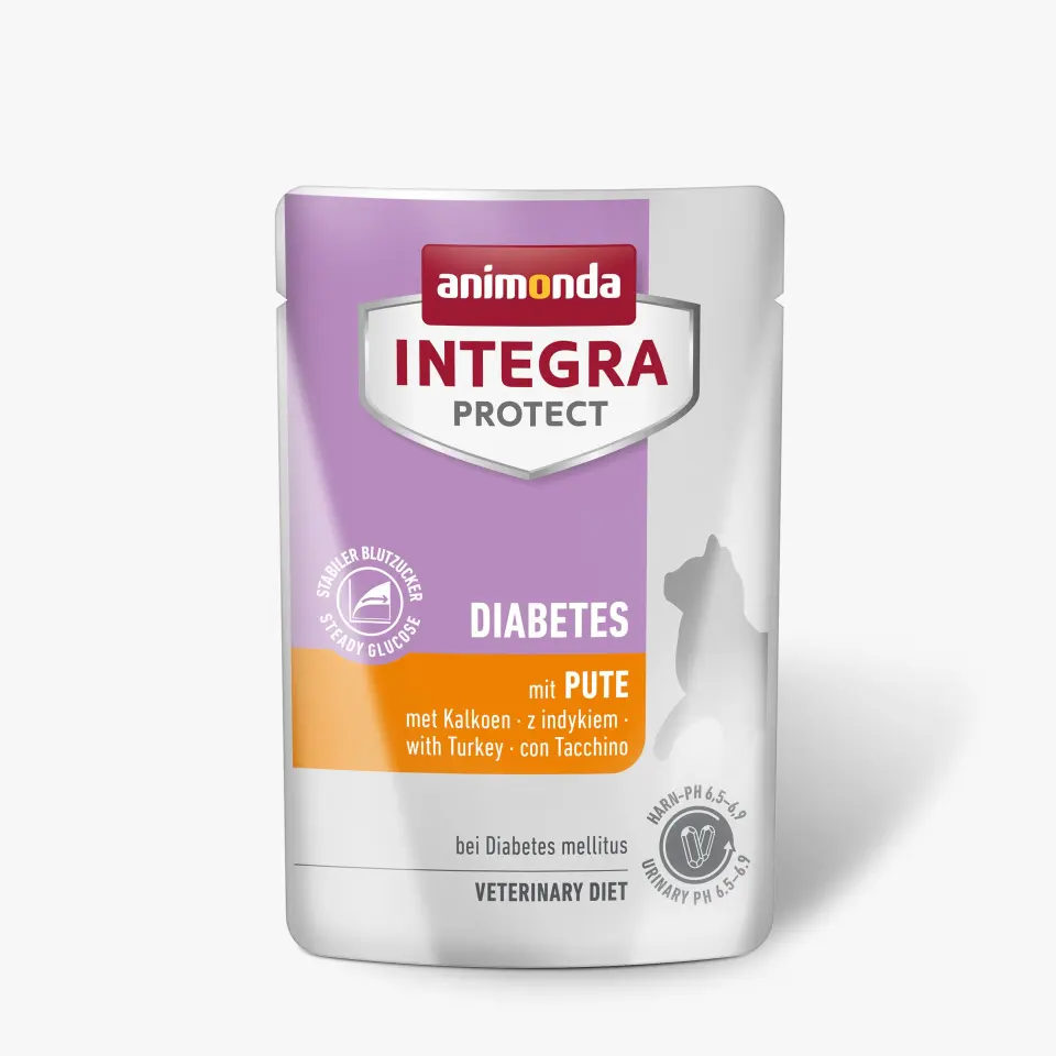 Hrana umeda pentru pisici, Integra Protect Diabet, cu curcan, 1 X 85 gr