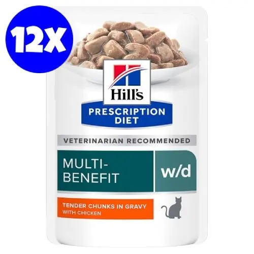 Hill's Prescription Diet Feline w/d Chicken, 12x85 g