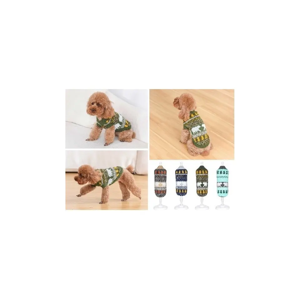 Hainuta Pulover Tricotat Yommy cu Motive Pentru Caini Nr 30