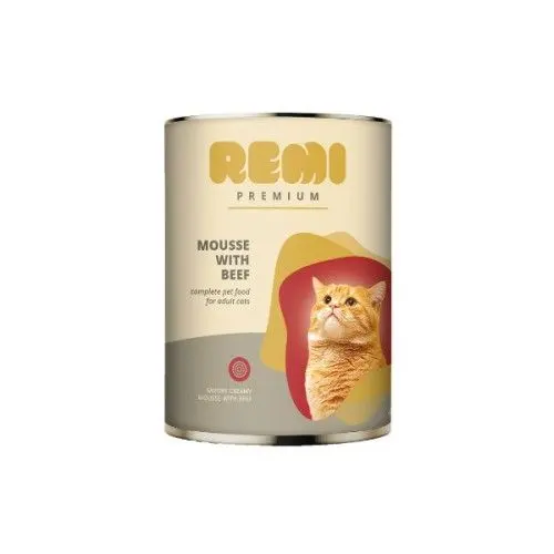 Hrana Umeda Pisici, Remi Premium Mousse cu Vita, 400 g